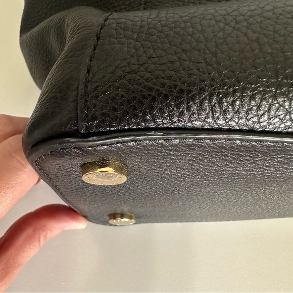 Michael Kors Black Pebbled Leather Jet Set Tote Bag - Picture 11 of 12